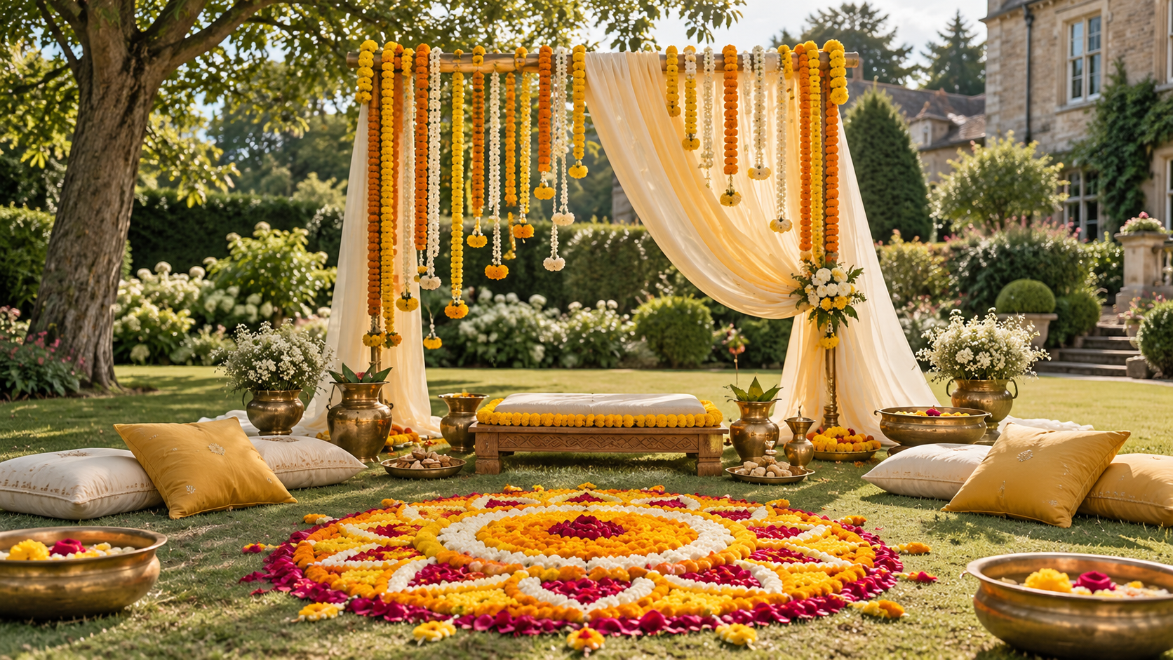 Sunlit Haldi Ceremony Garden Setup.png