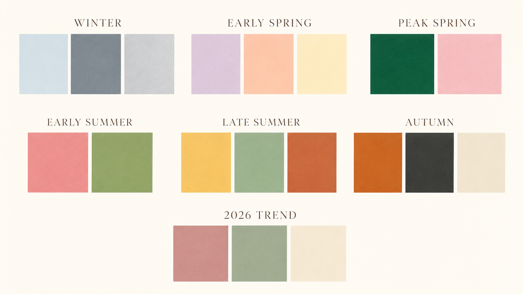 Rustic Wedding Colour Palettes